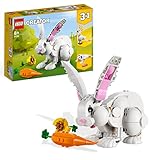 LEGO Creator 3in1 Weißer Hase Tierspielzeug Set mit Hasen-, Robben- und Papageienfiguren,...