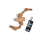Canophera Hundekauspielzeug aus Kaffeeholz und Kokosseil | Nachhaltiges Hundespielzeug | Zahnpflege (M)