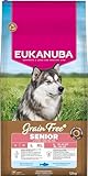 Eukanuba Senior Hundefutter getreidefrei mit Fisch für große Rassen, Premium Trockenfutter ohne Getreide für...