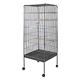 Wiltec XL Vogelvoliere Vogelkäfig 146x54x54cm Voliere Käfig für Kleinvögel und Wellensittiche