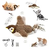 Interaktives Katzenspielzeug Elektrisch Selbstbeschäftigung , Katzenspielzeug Vogel Fliegt Elektrisch mit...