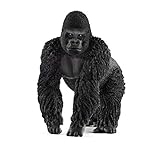SCHLEICH WILD Life | Gorilla Männchen 14770 | detailgetreue Tierfiguren | Zoo Spielzeug Jungen und Mädchen | Deko...