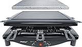Steba RC 3 Plus Raclette für 8 Personen – Made in Germany – Emaillierte Pfännchen – 26 x 26 cm Grillfläche...