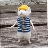 Oulensy Schöne Mäusegleitschutzmaus Handgemachte Tierspielzeug Wolle Nadelfilz Poked Kitting DIY Wolle Kits...