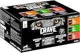 Crave Adult Hundenassfutter in Pastete, 6 Dosen, 6x400g – Hundefutter nass in 3 verschiedenen Varietäten...