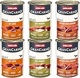 animonda GranCarno Hunde Nassfutter Deftige Variation (6 x 400 g), getreidefreies Hundenassfutter ohne Zucker, für...