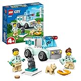 LEGO 60382 City Tierrettungswagen, Tierspielzeug mit Hunde- und Katzenfiguren sowie 2 Tierarzt-Minifiguren, für...