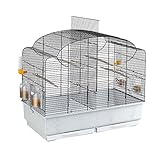 Ferplast Vogelkäfig Wellensittich Käfig Exotenkäfig, inkl. Vogelspielzeug, Vogel-Futternapf, Vogel-Sitzstangen,...