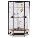 Montana Cages | Eck Voliere, Zimmervoliere, Käfig Villa Esquina - Antik/Platinum