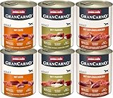 animonda GranCarno Adult Deftige Variation (6 x 800 g), Hundenassfutter für ausgewachsene Tiere, Nassfutter für...