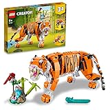 LEGO Creator Majestätischer Tiger, Panda oder Fisch, 3-in-1 Tierfiguren-Set, Spielzeug für Kinder, Jungen und...