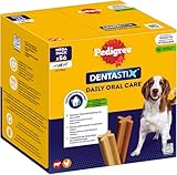 Pedigree DentaStix Hundesnack für mittelgroße Hunde (10-25kg), Zahnpflege-Snack mit Huhn und Rind, 1 Packung je...