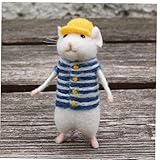 LAVALINK Schöne Mäusegleitschutzmaus Handgemachte Tierspielzeug Wolle Nadelfilz Poked Kitting DIY Wolle Kits...