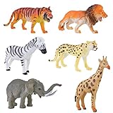 Felly Tiere Spielzeug, Dschungel Wildtiere Figuren Zoo Spielzeug Mini Vinyl Plastik Tierfiguren Set Partyzubehör...