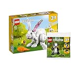 Lego Creator 3in1 Set: Weißer Hase Tierspielzeug Set mit Hasen-, Robben- und Papageienfiguren (31133) + 3in1...