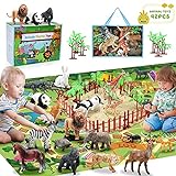 Fivejoy 42 Stück Tiere Spielzeug Tierfiguren, Bauernhof Spielzeug für Kinder,...