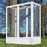 zooprinz Premium XXL Vogelvoliere mit Sitzstange – aus hochwer-tigem Vollholz und verzinktem Draht –...