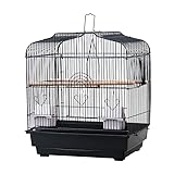 Vogelkäfig aus Metall 46 * 36 * 52cm, Käfig für Kanarienvögel mit Sitzenstangen & Futternäpfe & Abnehmbares...